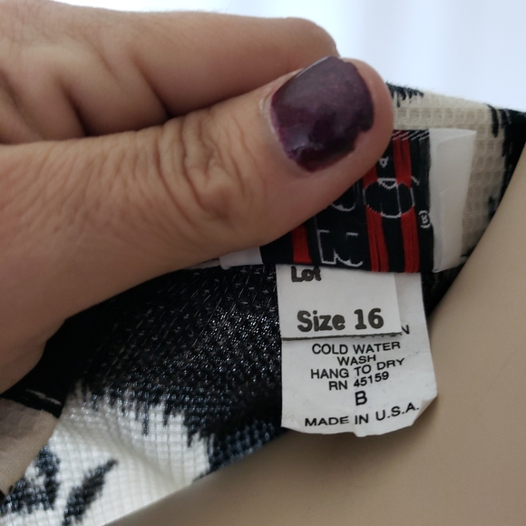 Black and white open floral blazer 100% cotton - Picture 5 of 8